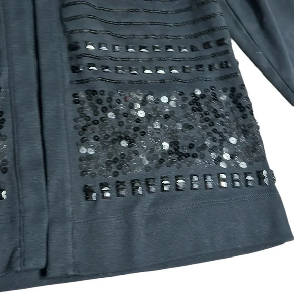 Vintage cardigan,striped,  shimmery, sequins,plus beads ,bling,shine,events, - Picture 15 of 16